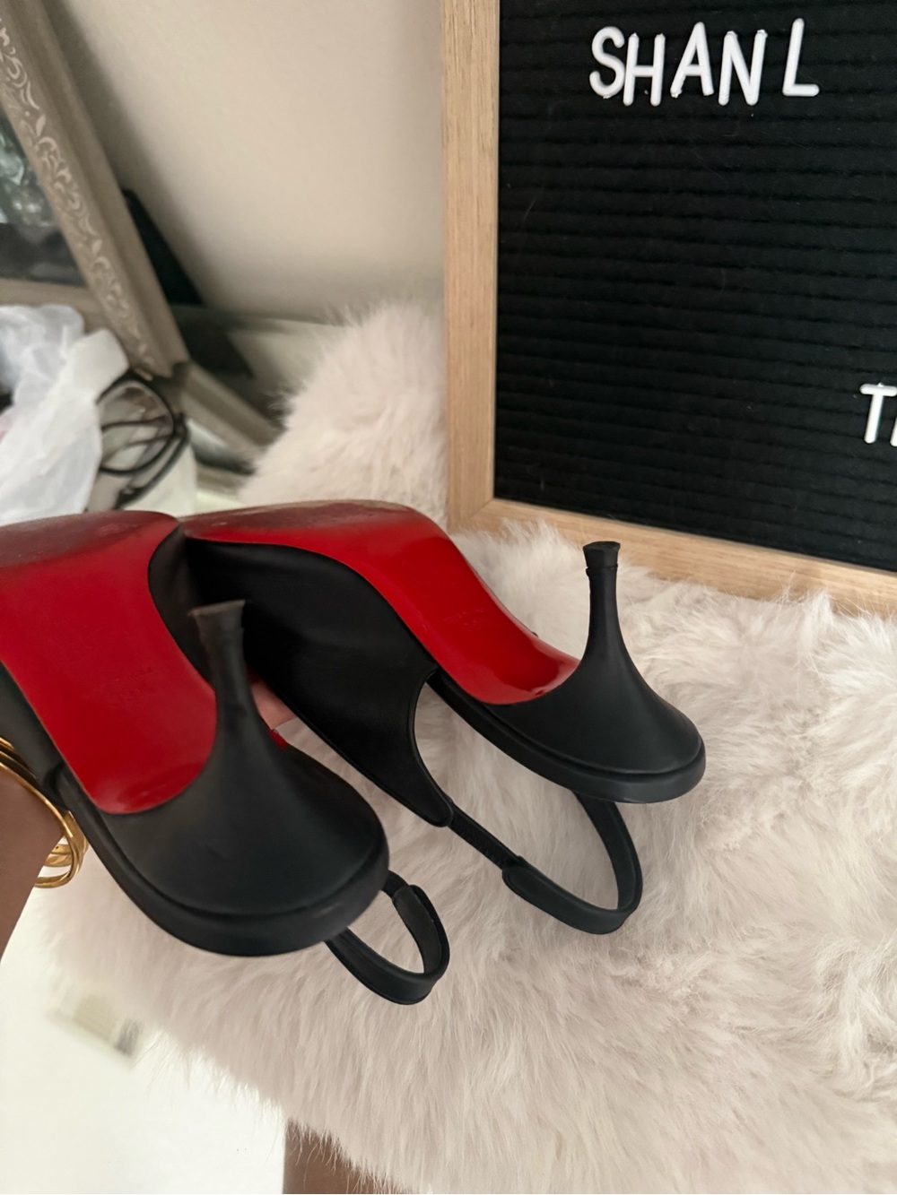 Christian Louboutin Black sporty Kate sling back - Picture 9 of 9
